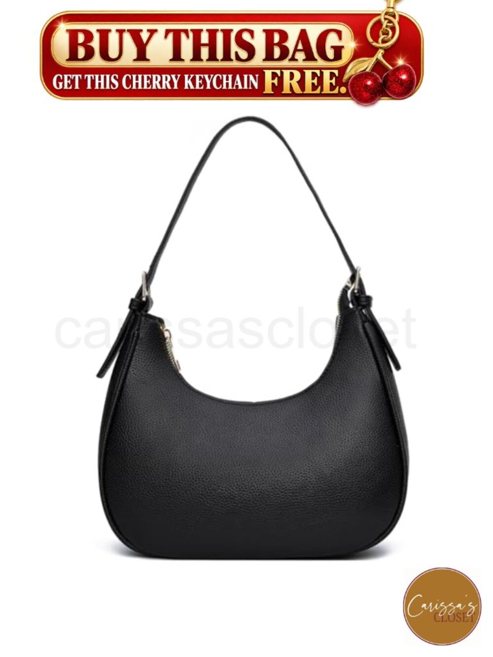 ✨ Crescent Shoulder Bag Vegan Leather Hobo Tote Crossbody Purse for Women